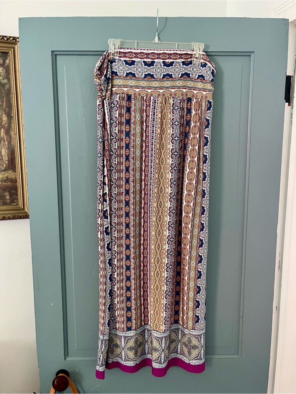 Apt. 9 Lavender, Pink and Gold Patterned Maxi Skirt